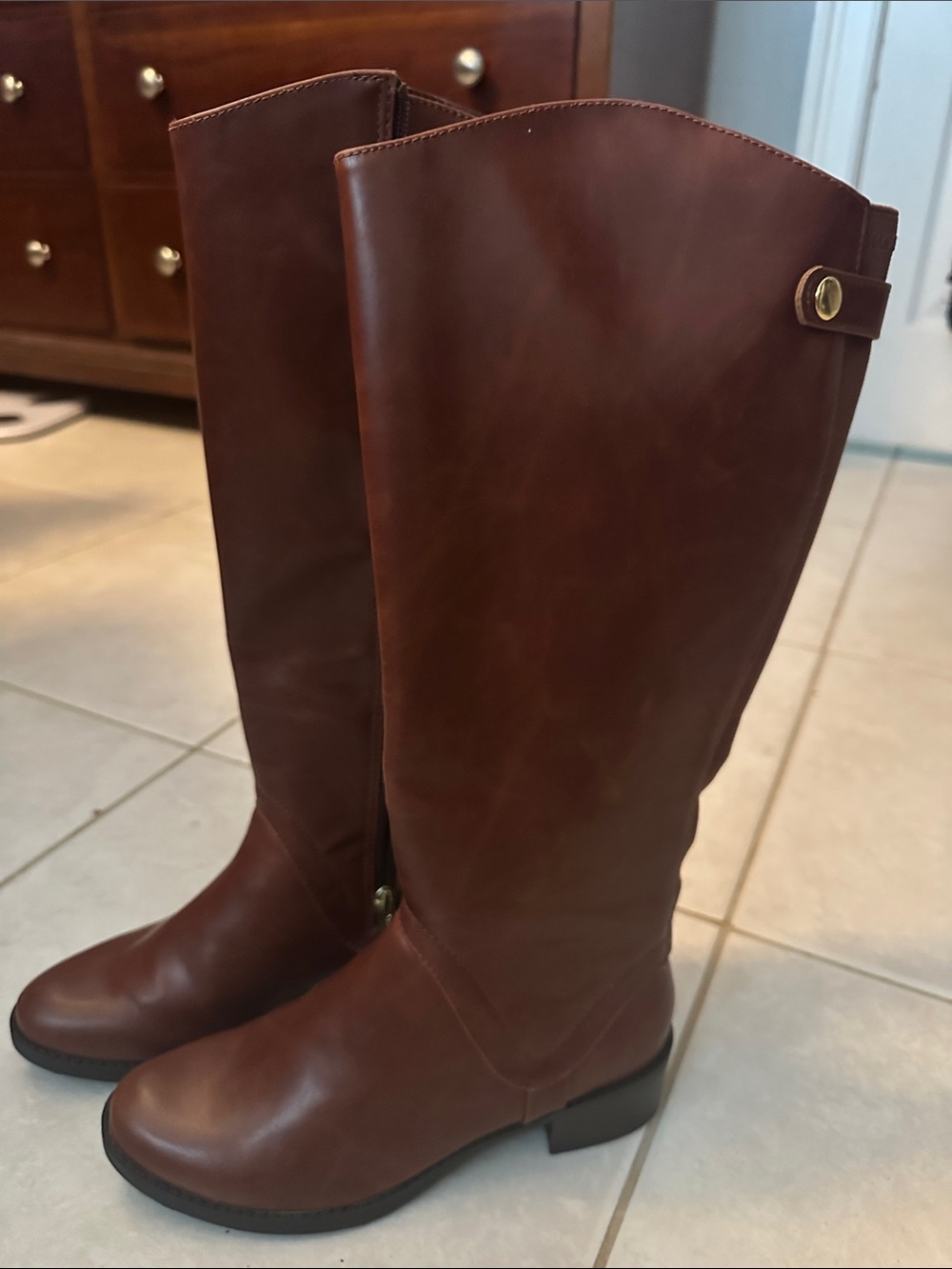 Merona Bonnie Cognac Riding Boots Size 7.5